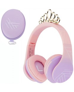 Căști wireless pentru copii PowerLocus - P2 Princess, roz