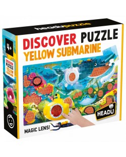 Puzzle educațional pentru copii Headu - Submarin galben