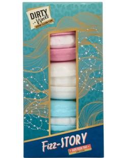 Dirty Works Set de cadou cu fizze de baie Fizz-Story, 3 bucăți