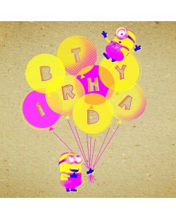 Felicitare Danilo - Crafty Minions: Birthday Ballons
