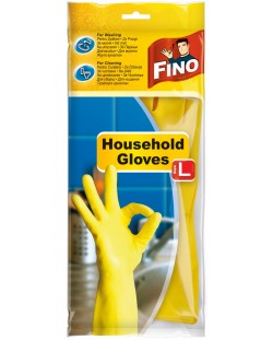 Mănuși de menaj Mănuși de bucătărie Fino - Household, mărimea L, 1 pereche, galbene