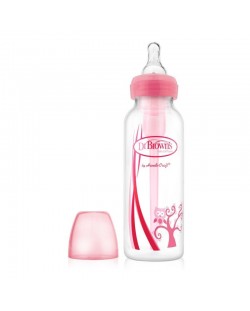 Dr. Brown's Narrow-Neck Options Bottle - Bufniță roz, 250 ml