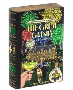 Un puzzle cu două fețe Professor Puzzle din 252 de piese -The Great Gatsby