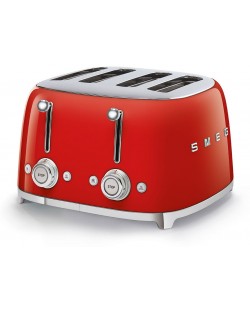 Toaster dublu Smeg - TSF03RDEU, 2000W, 6 trepte, roșu