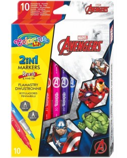 Colorino Marvel Avengers Markere duble 10 culori