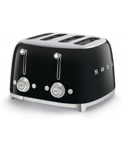 Toaster dublu Smeg - TSF03BLEU, 2000W, 6 trepte, negru