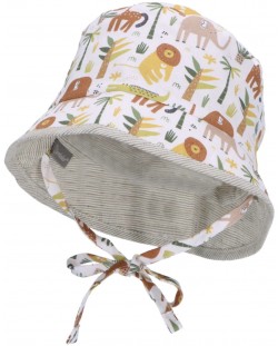 Pălărie de vară reversibilă pentru copii cu protecție UV 50+ Sterntaler - Jungle, 47 cm, 9-12 luni