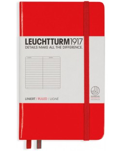 Agenda de buzunar Leuchtturm1917 - A6, pagini liniate, Red