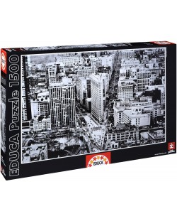 Puzzle Educa de 1500 piese - Rascruce la cladirea Flatiron Building, Manhattan
