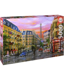 Puzzle Educa de 5000 piese - Strada in Paris, Dominic Davison