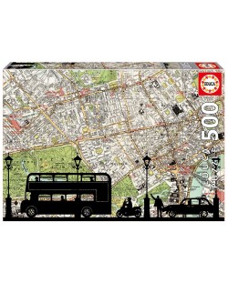 Puzzle Educa de 500 piese - Harta orasului