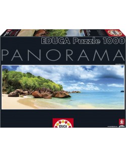 Puzzle panoramic Educa de 1000 piese - Insula Mahe, insulele Seychelles - Panorama