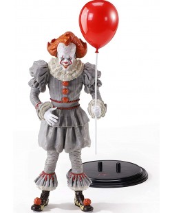 Figurina de actiune The Noble Collection Movies: IT - Pennywise (Bendyfigs), 19 cm