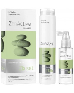 Erayba Zen Active Set balansant pentru păr gras, 2 piese