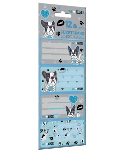 Etichete Lizzy Card We Love Dogs Woof - 12 buc