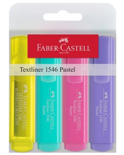 Set textmarker Faber-Castell 1546 - 4 culori, culori pastelate