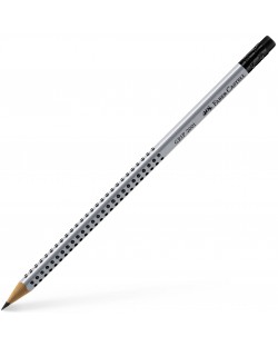 Creion cu grafit Faber-Castell Grip 2001 - HB, cu guma de sters