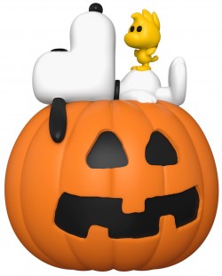 Figurină Funko POP! Deluxe: Peanuts - Snoopy & Woodstock with Pumpkin #1589