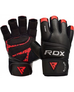 Mănuși de fitness RDX - L7 Micro Plus, negru/roșu