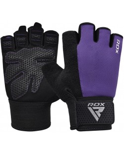 Mănuși RDX Fitness - W1 Half+, violet/negru
