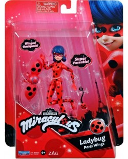 Figurina Playmates Miraculous - Ladybug, Paris Wings	