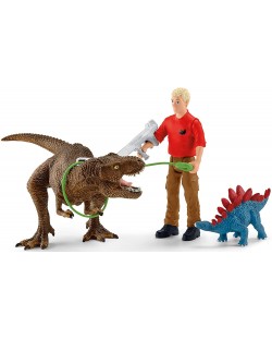 Figurina Schleich Dinosaurs - Atacul Tiranosaurului Rex