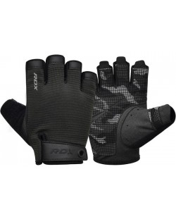 Mănuși de fitness RDX - T2 Half Finger Plus, mărimea L, negru