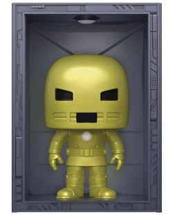 Figurina Funko POP! Deluxe: Iron Man - Hall of Armor (Model 1 Golden Armor) (Metallic) (PX Previews Exclusive) #1035