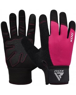 Mănuși de fitness RDX - W1 Full Finger+, roz/negru