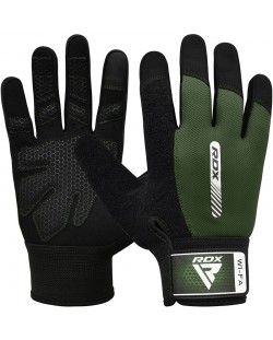 Mănuși de fitness RDX - W1 Full Finger , verde/negru