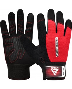 Mănuși de fitness RDX - W1 Full Finger, roșu/negru