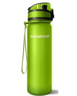 Sticlă filtrantă pentru apă Aquaphor - City, 160007, 0,5 l, verde