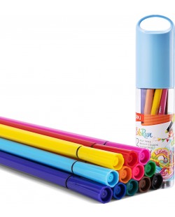 Deli Colorun Markers - EC156-12, 12 culori, în tub