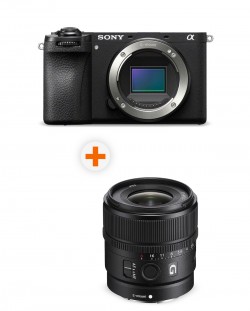 Aparat foto Sony - Alpha A6700, Black + Obiectiv Sony - E, 15mm, f/1.4 G
