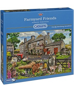 Puzzle Gibsons de 1000 piese - Prieteni la ferma, Howard Robinson