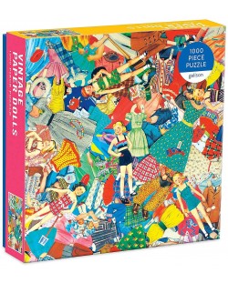 Puzzle Galison de 1000 piese - Papusi vintage din hartie