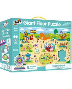 Puzzle gigant pentru pardoseala Galt, 30 piese, Parc de distractii