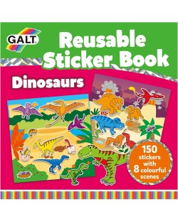Carte cu stickere Galt - Dinozauri, 150 stickere reutilizabile