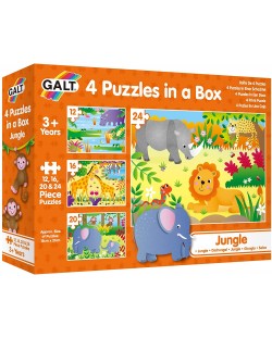 Puzzle 4 in 1 pentru copii Galt - Jungla