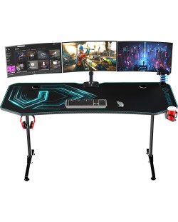 Birou de gaming Ultradesk - Frag XXL, albastru