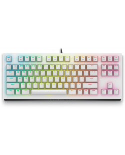 Tastatura mecanica Dell - Alienware Tenkeyless AW420K, Cherry MX Red, albă 