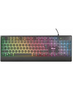 Tastatura gaming Trust - Ziva, LED Illuminated, neagra