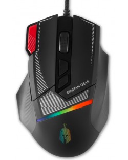 Mouse de gaming Spartan Gear - Talos 2, optic, negru