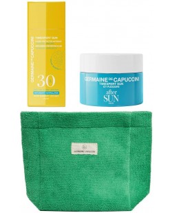 Germaine de Capuccini Set Love Sun - Fluid SPF30 și Loțiune de față, 2 x 50 ml + geantă de toaletă 