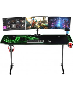 Birou de gaming Ultradesk - Frag XXL, verde