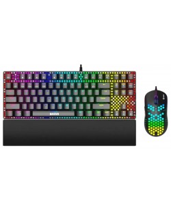 Set de gaming Marvo - CM373 2-in-1, Red Switches, negru