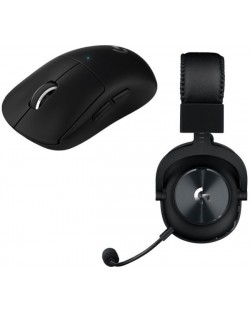 Căști și mouse gaming Logitech - PRO X, wireless , negru