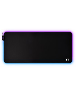 Mouse pad gaming Thermaltake - Level 20 RGB Extended, XXL, moale, negru