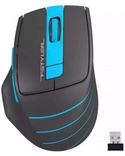 Mouse gaming A4tech - Fstyler FG30S, optic, wireless, neagra/albastra