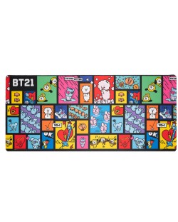 Mouse pad pentru gaming BT21 - XL, moala, multicolor